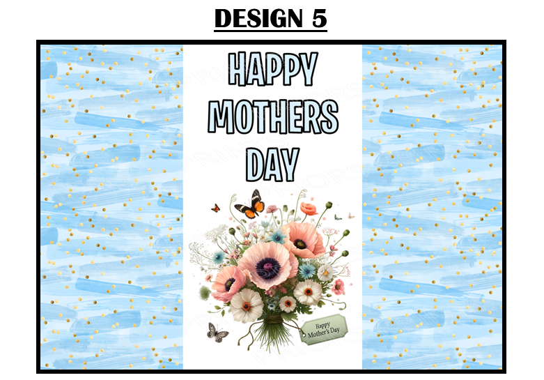 Mothers Day Flowers Chocolate Bar Wrappers