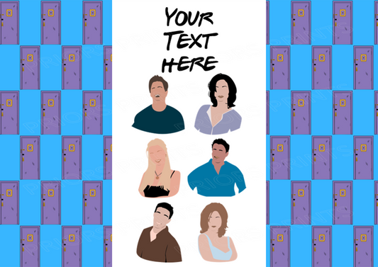 Friends Chocolate Bar Wrappers- To add own Text