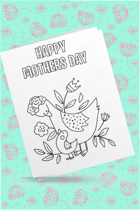 Colour Your Own Mothers Day Cards Cards