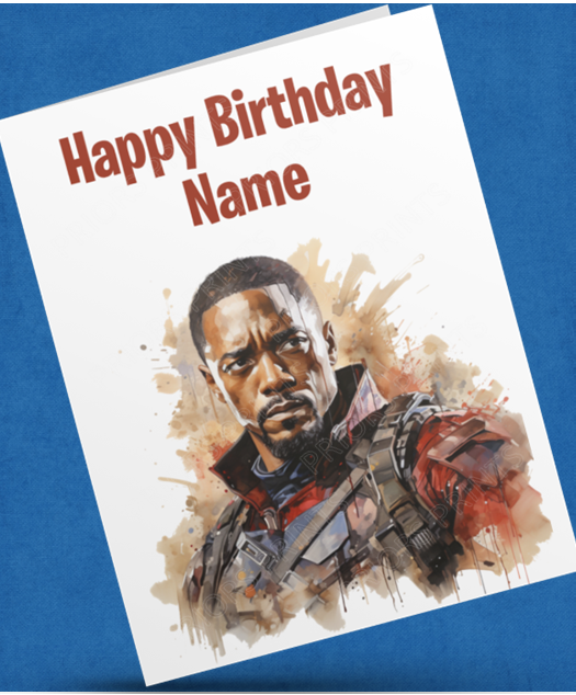 Personalised Watercolour Avengers/Superhero Character Birthday Card (Marvel / DC)