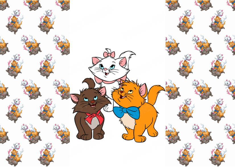 Aristocats Chocolate Bar Wrapper- Plain (No Text)