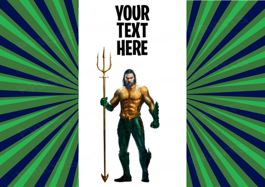 Aqua Man Chocolate Bar Wrapper- To add own Text