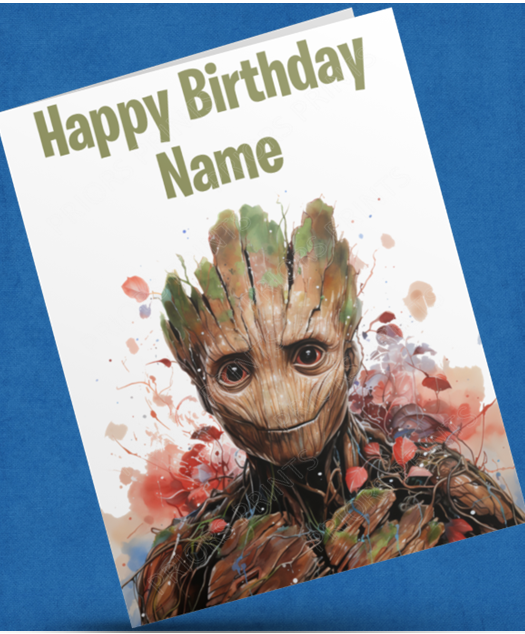 Personalised Watercolour Avengers/Superhero Character Birthday Card (Marvel / DC)