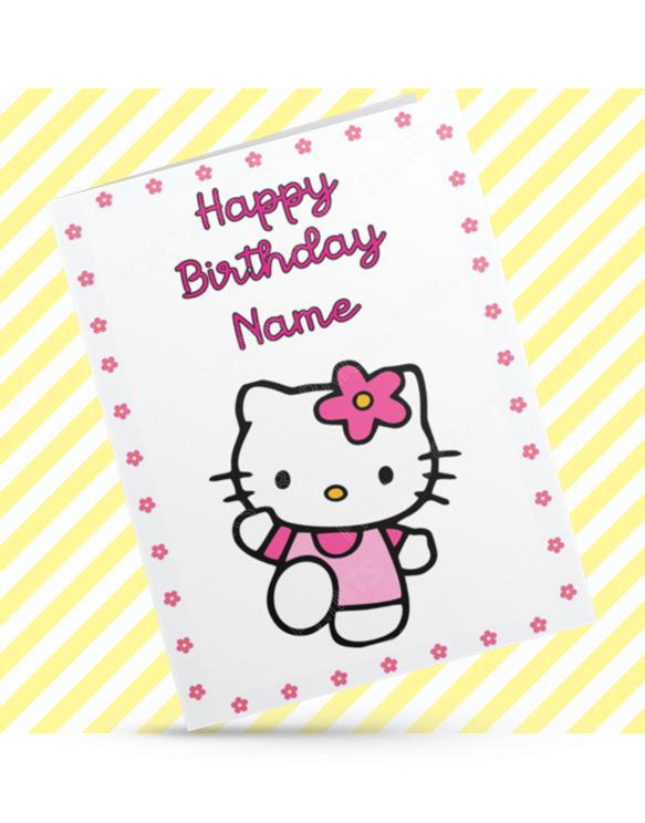 Hello Kitty Personalised Birthday Card