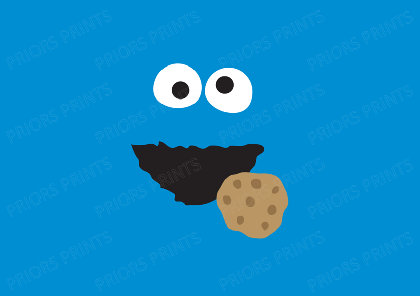 Sesame Street Faces Chocolate Bar Wrapper- Plain (No Text)