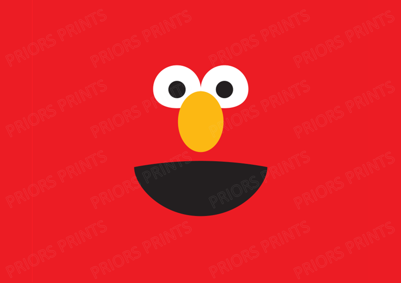 Sesame Street Faces Chocolate Bar Wrapper- Plain (No Text)
