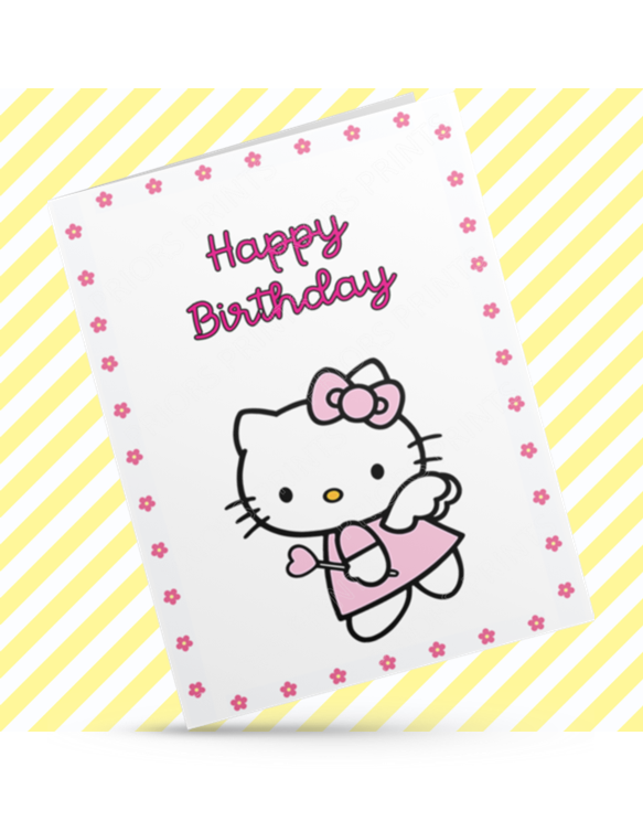 Hello Kitty Personalised Birthday Card