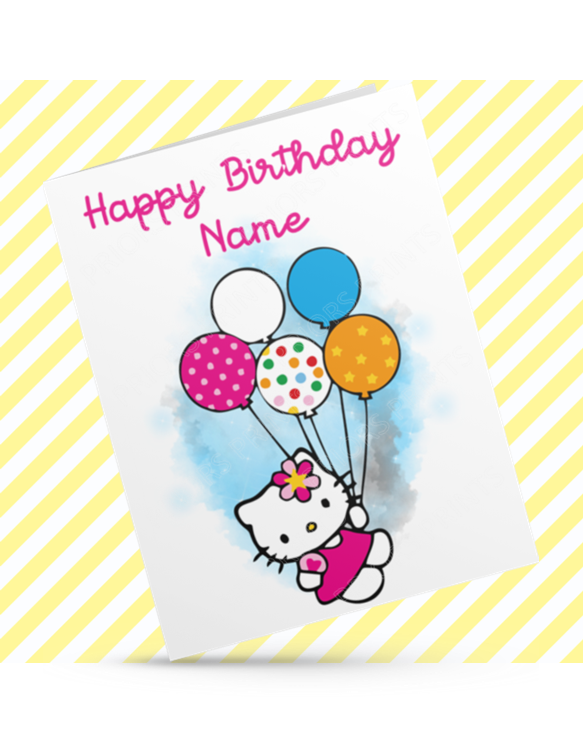 Hello Kitty Personalised Birthday Card
