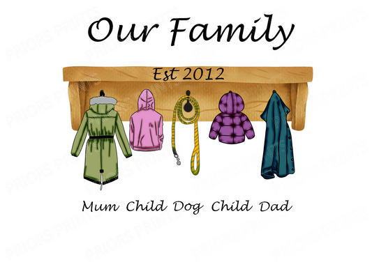 Our Family Personalised Coat Print