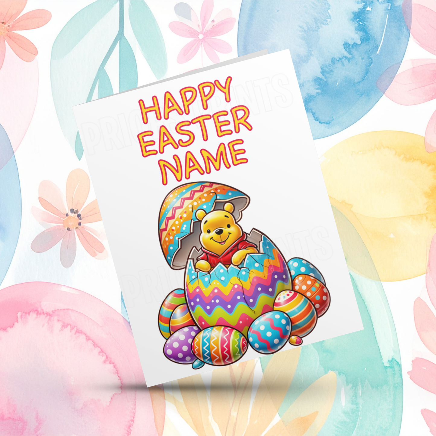 Mixed Characters in Easter Egg Personalised Easter Card- Listing 3