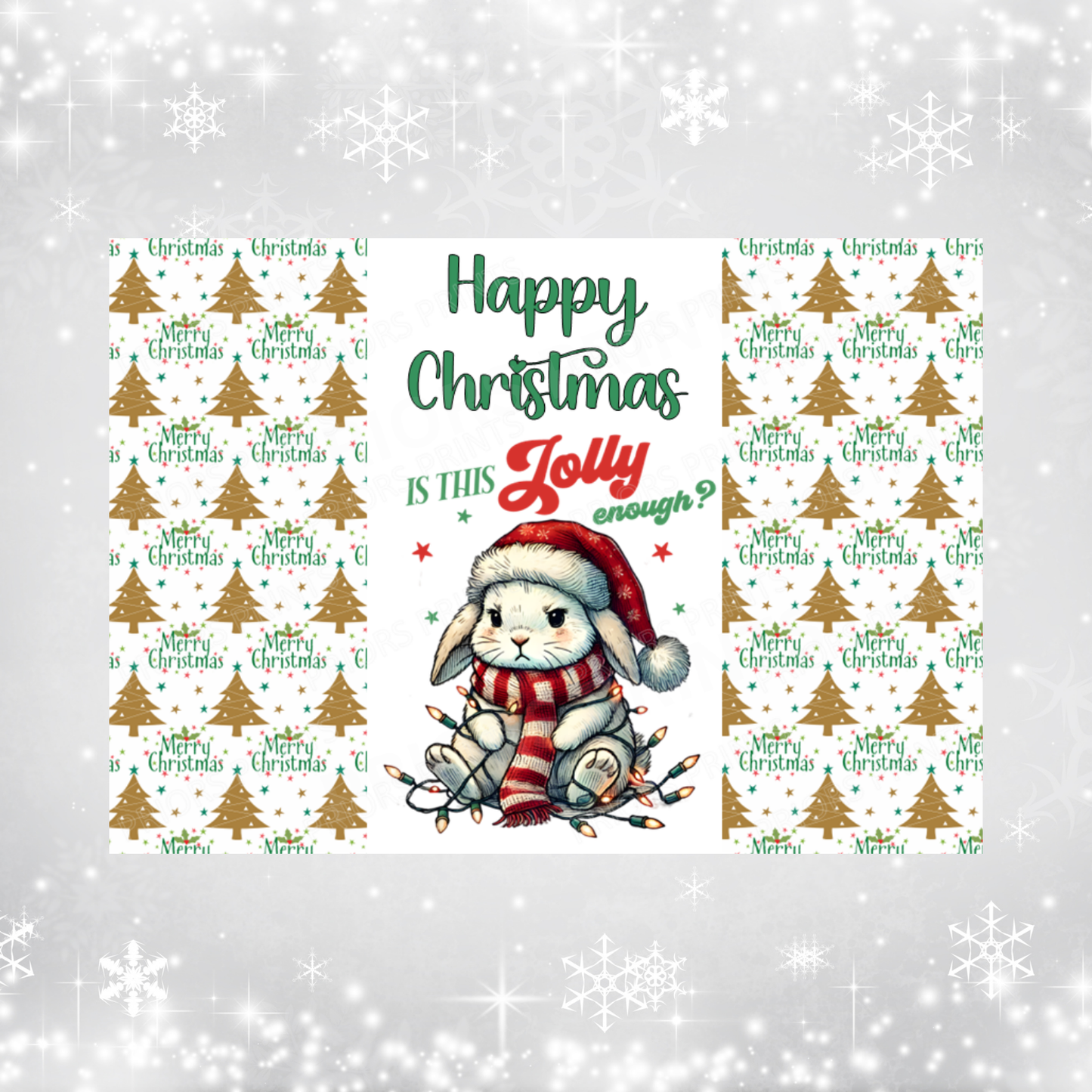 Grumpy Animals Christmas Chocolate Bar Wrapper