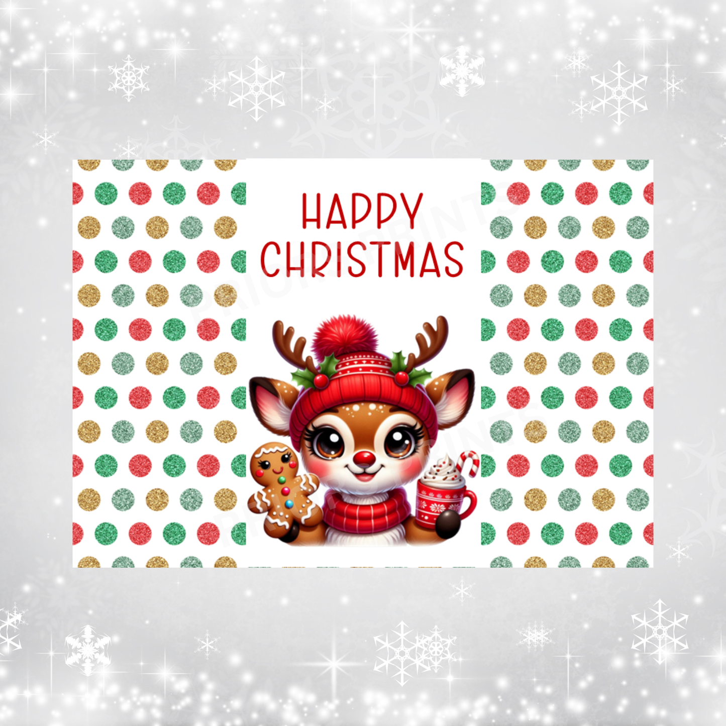 Cute Character Christmas Chocolate Bar Wrapper