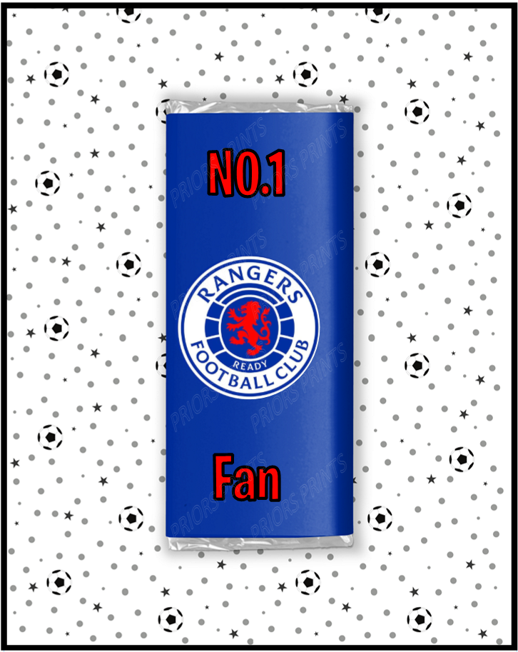 Perfect Draft Wraps Rangers Rangers Chocolate Bar Wrappers – Prior's Prints, Presents & Crafts