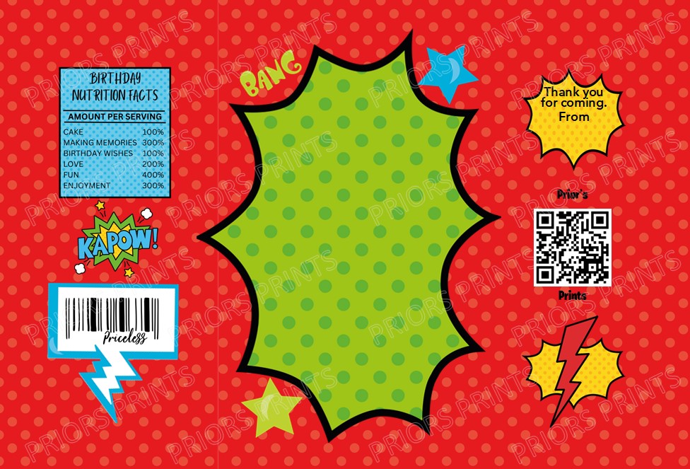 Medium Superhero Treat Packets