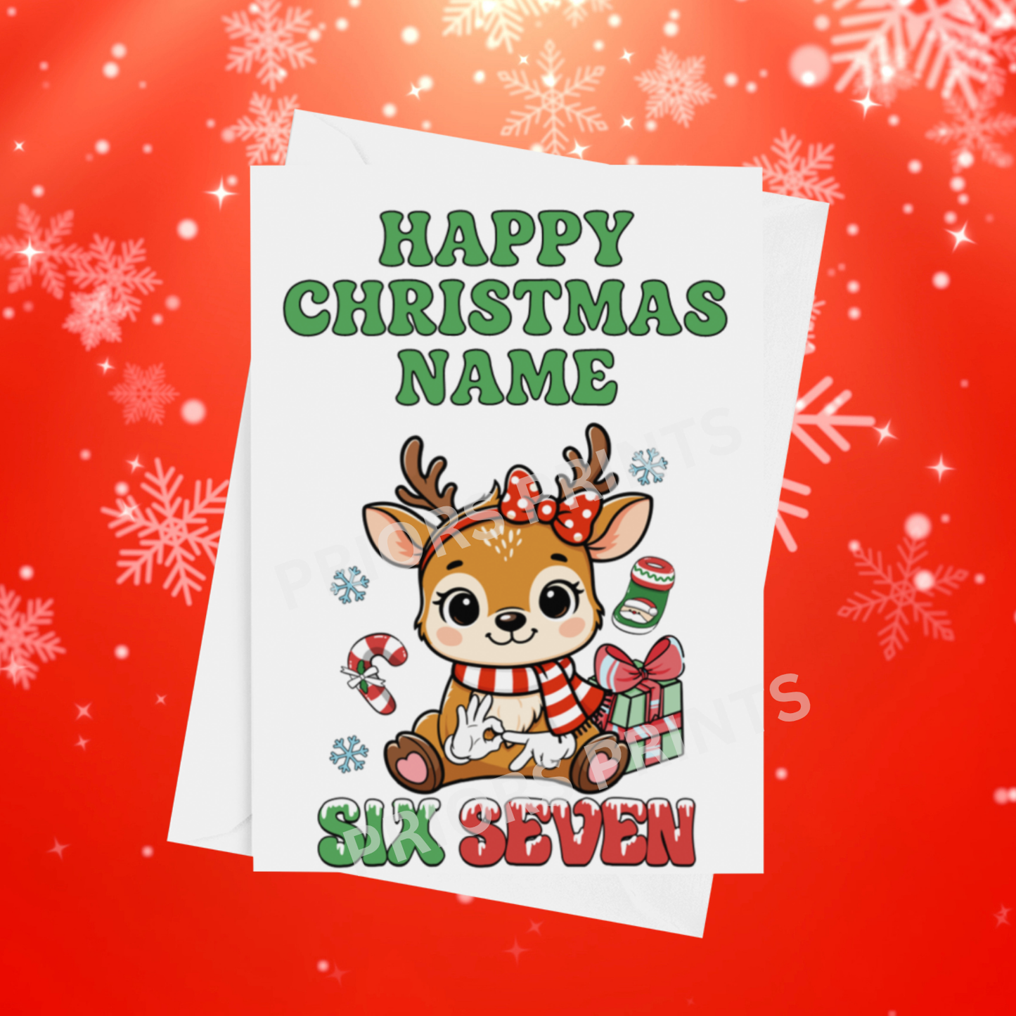 67 Character Personalised Christmas Card