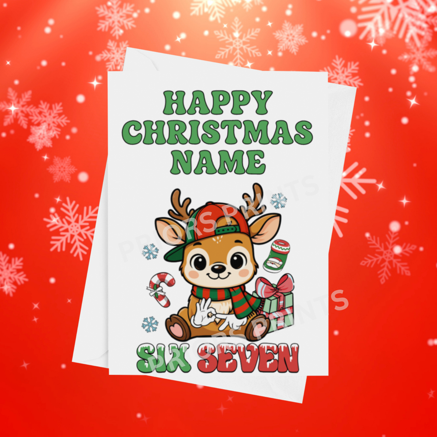 67 Character Personalised Christmas Card