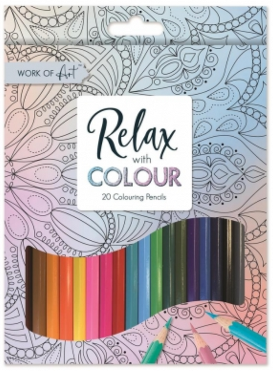 Relax with Colour 20 Full Sized Colouring Pencils