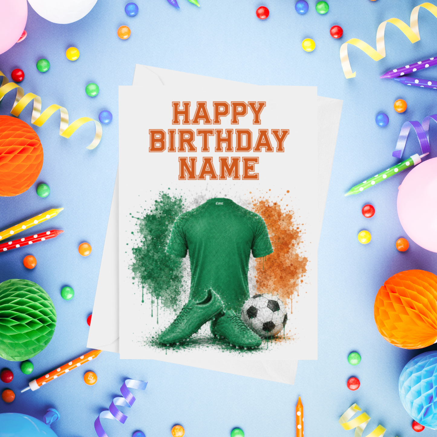 Football Shirts Personalised Birthday Card (World Teams)