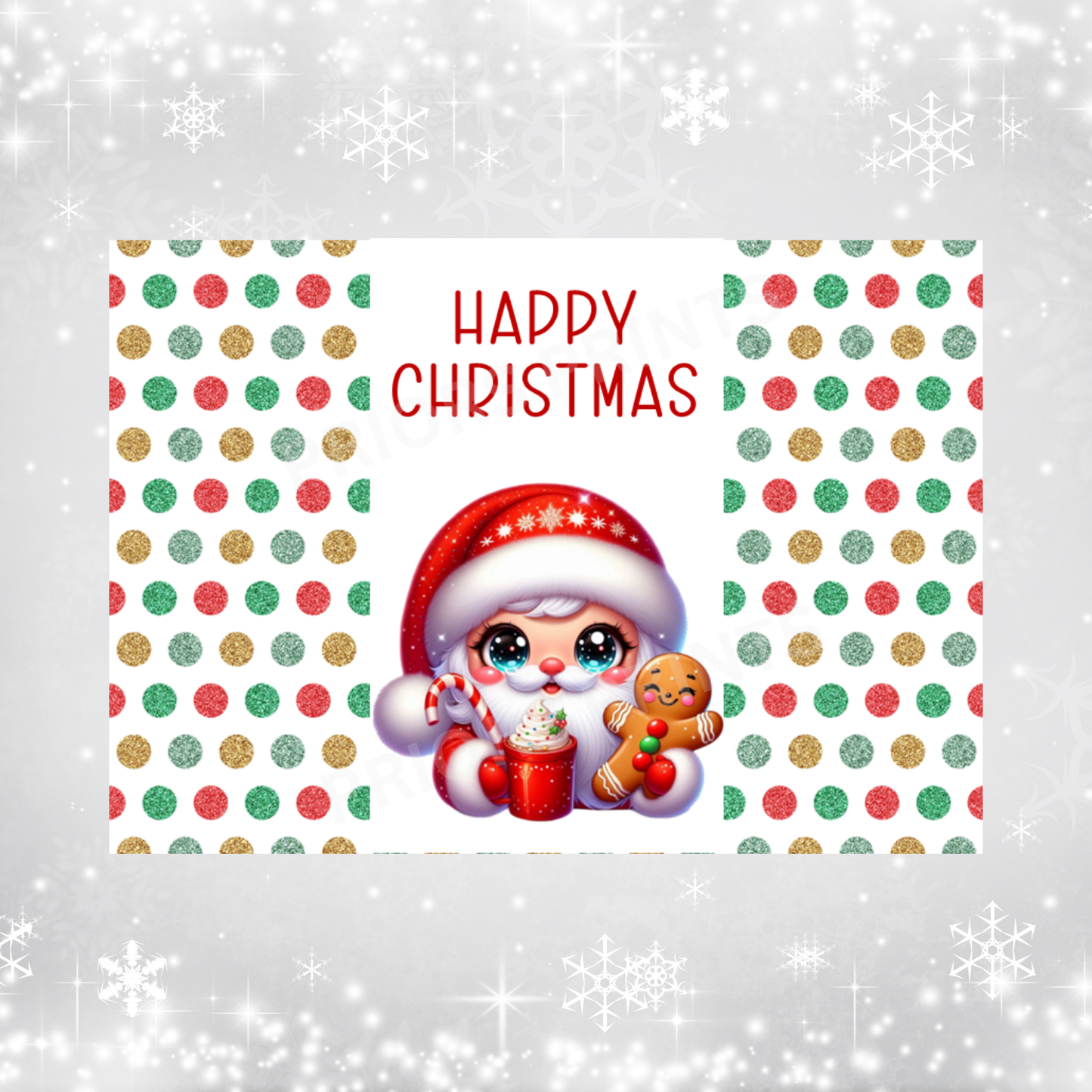 Cute Character Christmas Chocolate Bar Wrapper