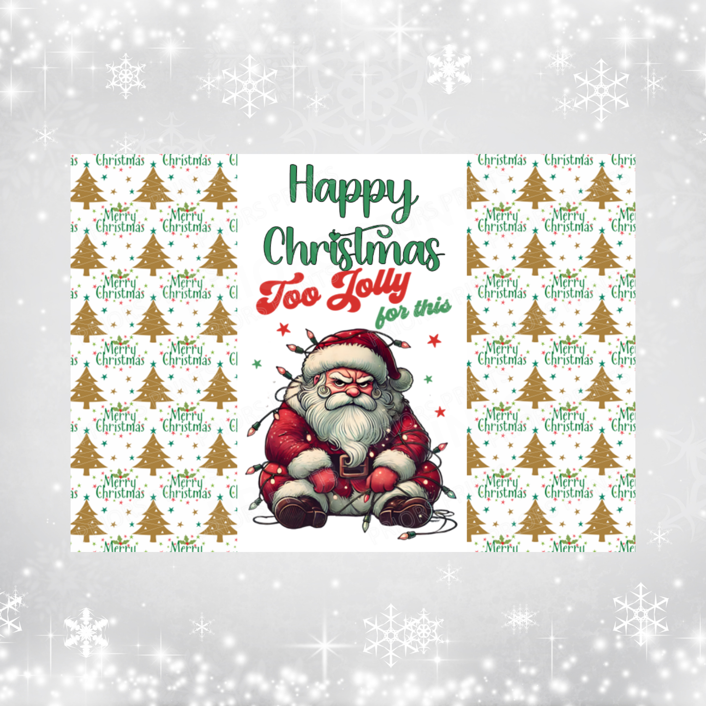 Grumpy Animals Christmas Chocolate Bar Wrapper