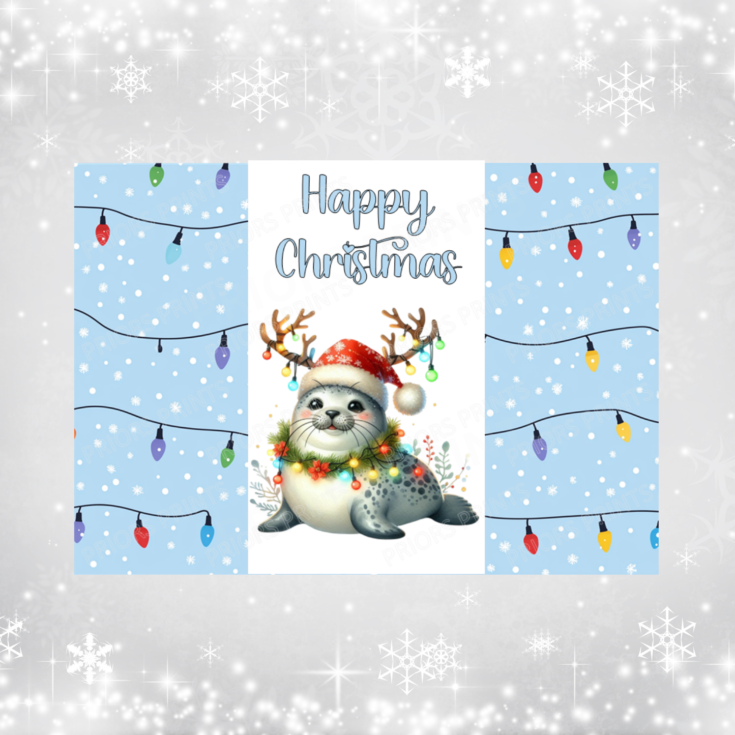Cute Animals Christmas Chocolate Bar Wrapper
