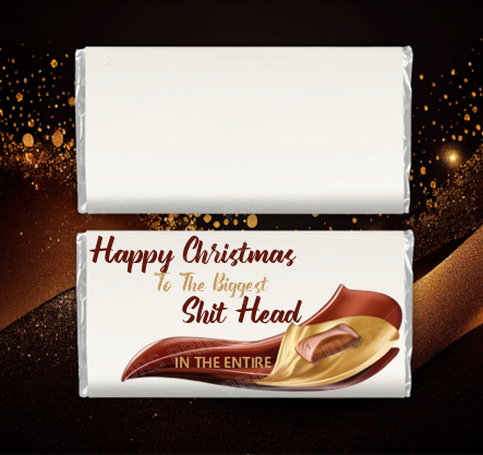 Galaxy Christmas Chocolate Bar Wrapper with Swear Words