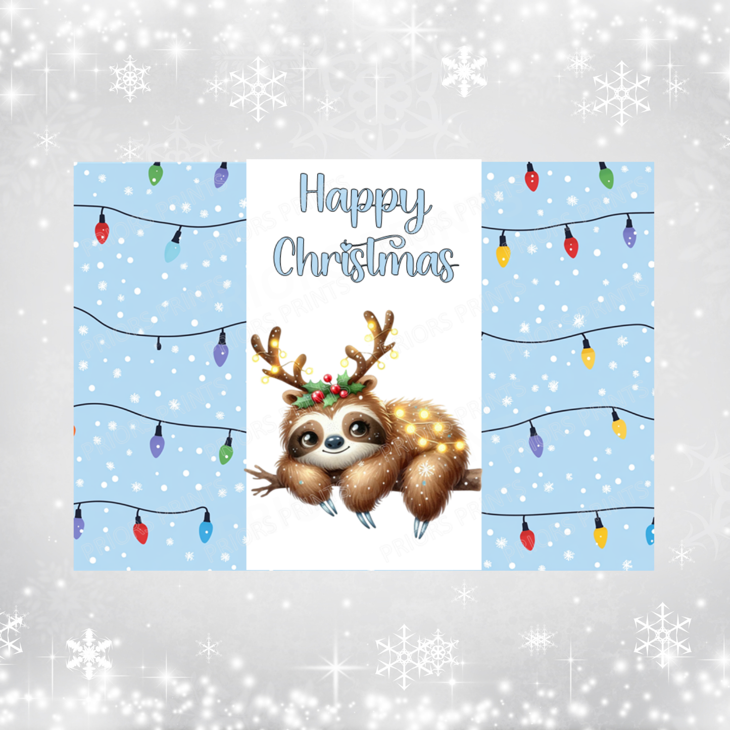 Cute Animals Christmas Chocolate Bar Wrapper