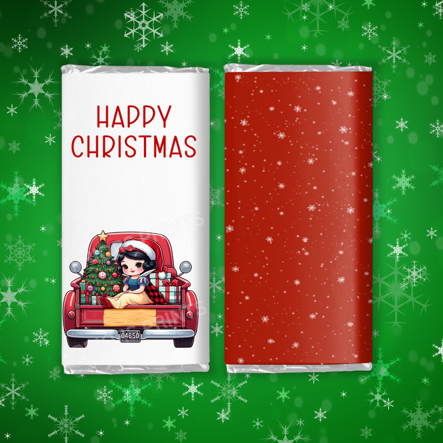 Characters in Truck Christmas Chocolate Bar Wrapper