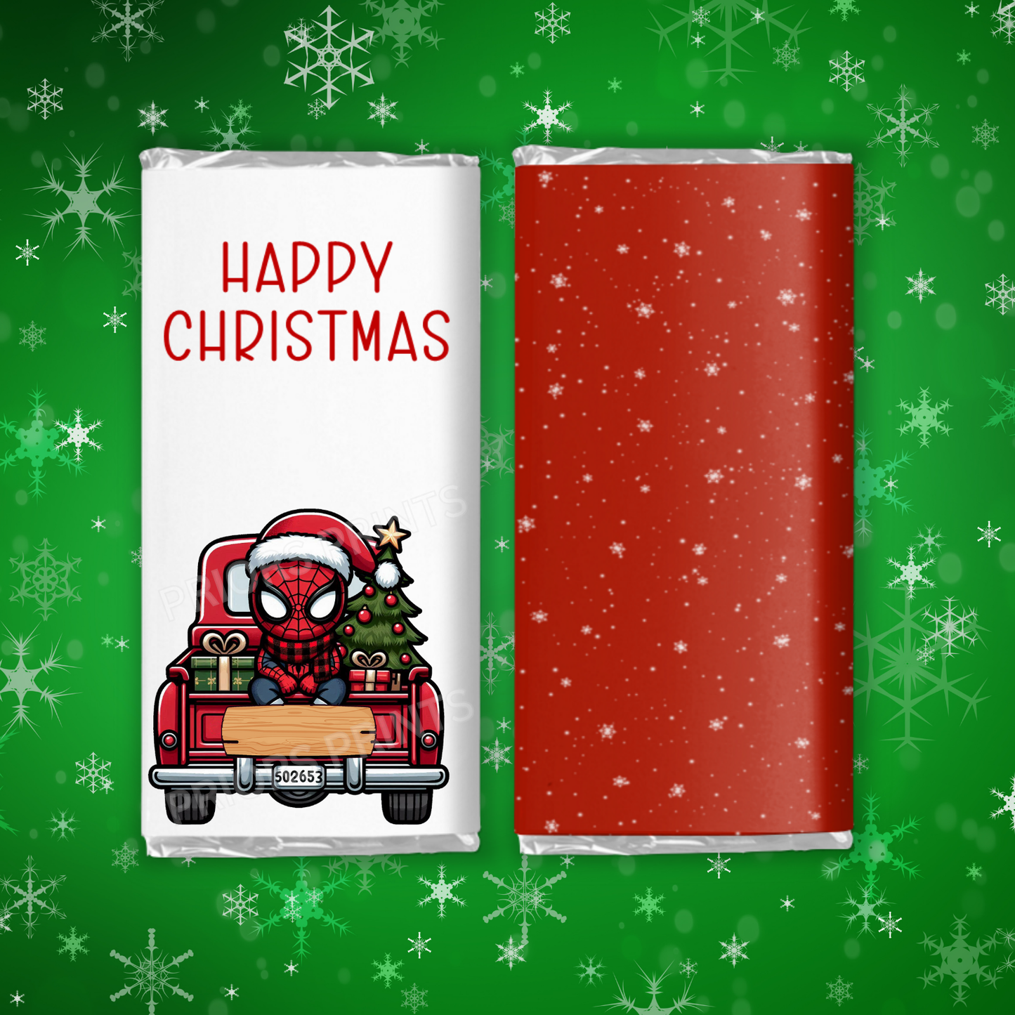 Characters in Truck Christmas Chocolate Bar Wrapper