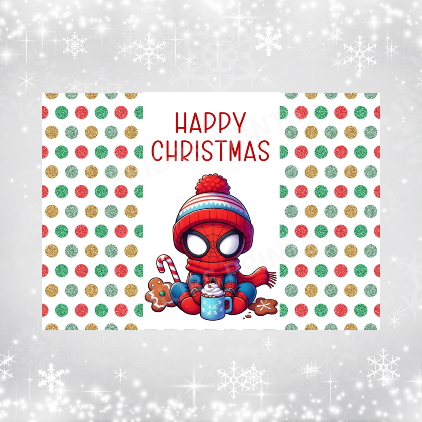 Cute Character Christmas Chocolate Bar Wrapper