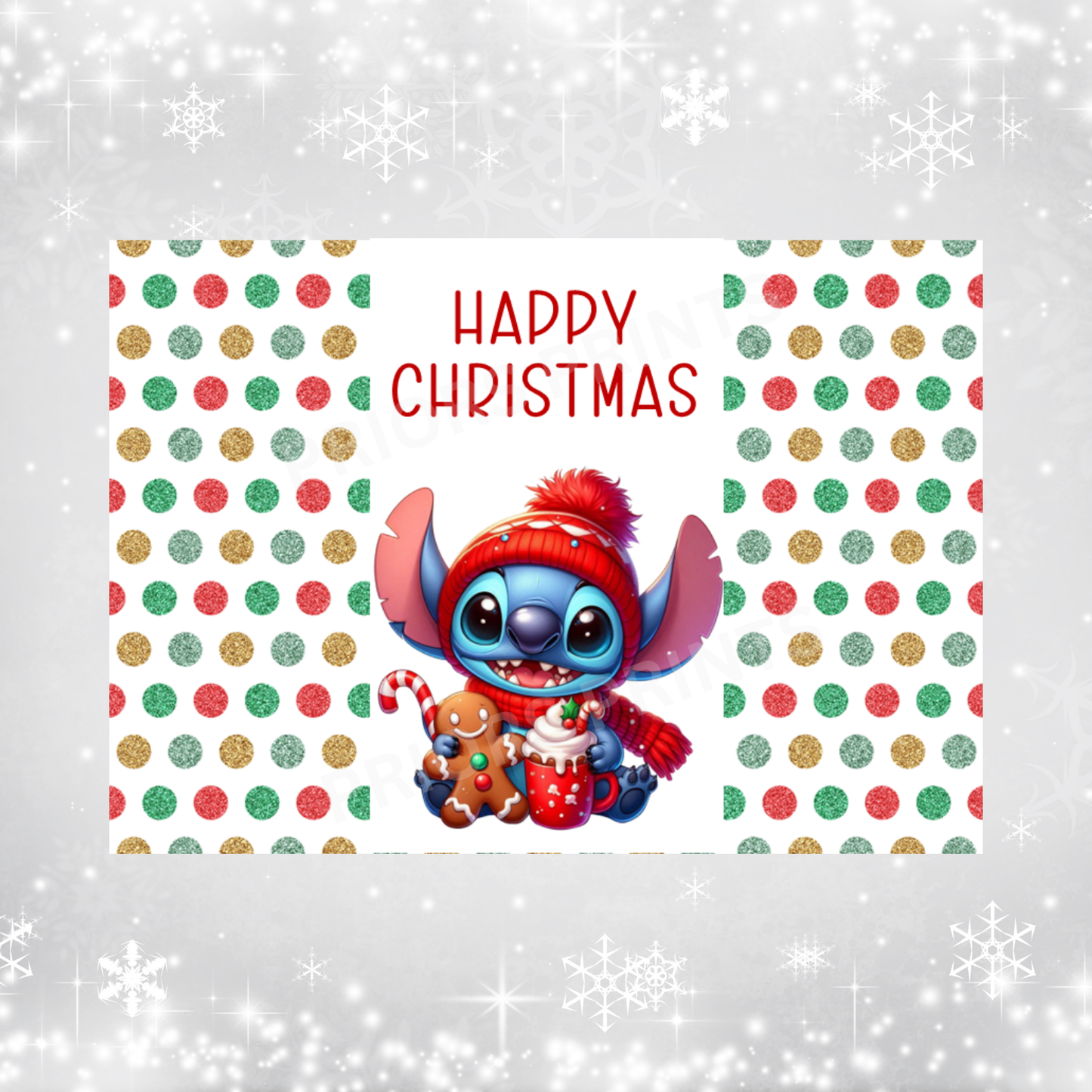 Cute Character Christmas Chocolate Bar Wrapper