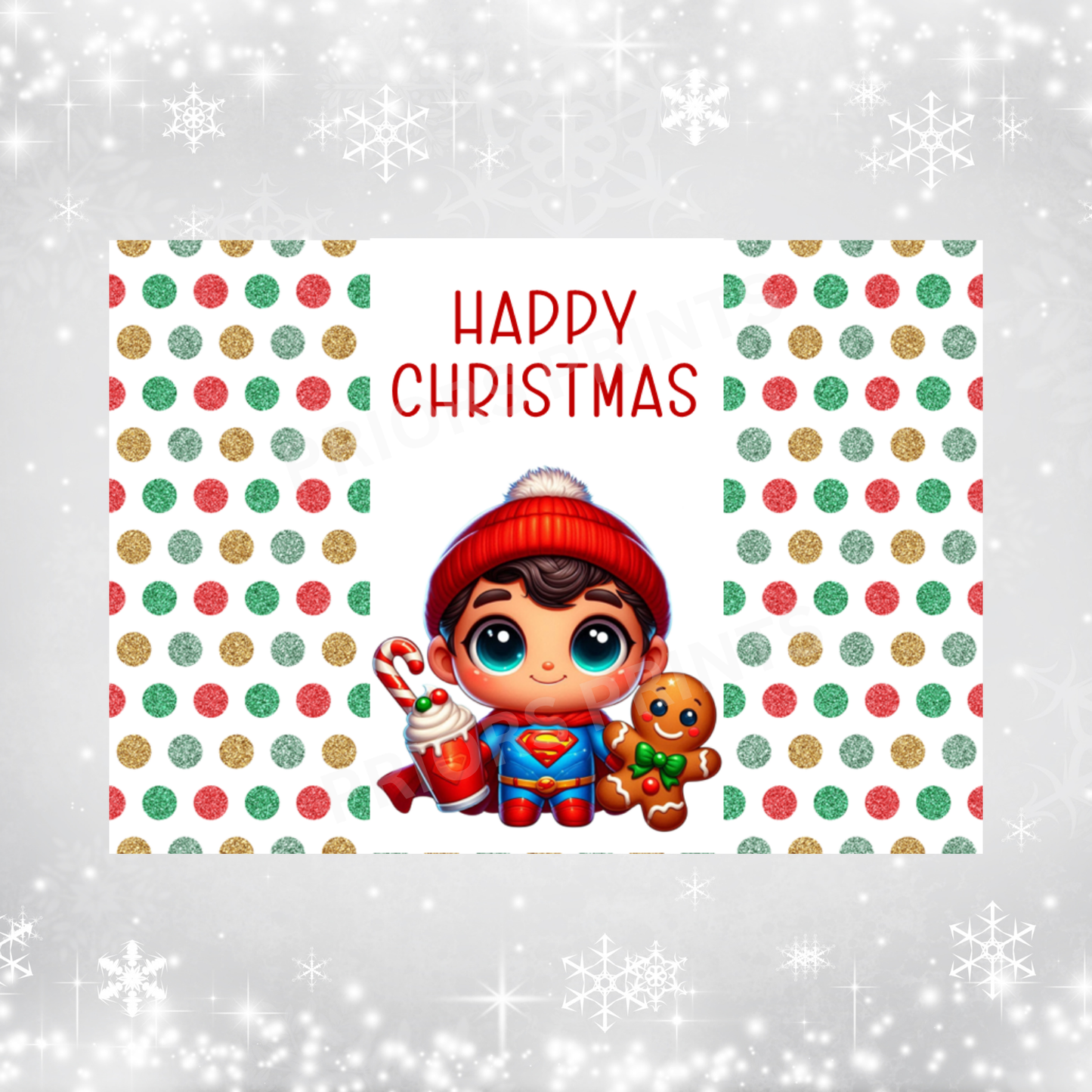 Cute Character Christmas Chocolate Bar Wrapper