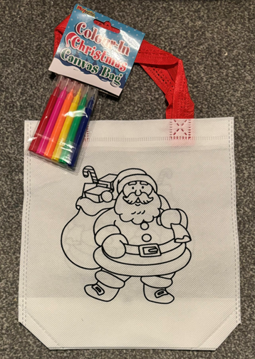 Colour Your Own Christmas Canvas Bag with Felts Included