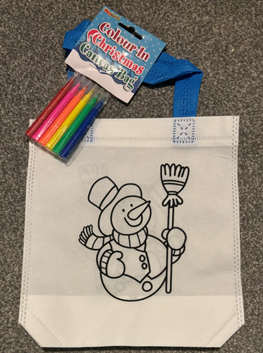 Colour Your Own Christmas Canvas Bag with Felts Included