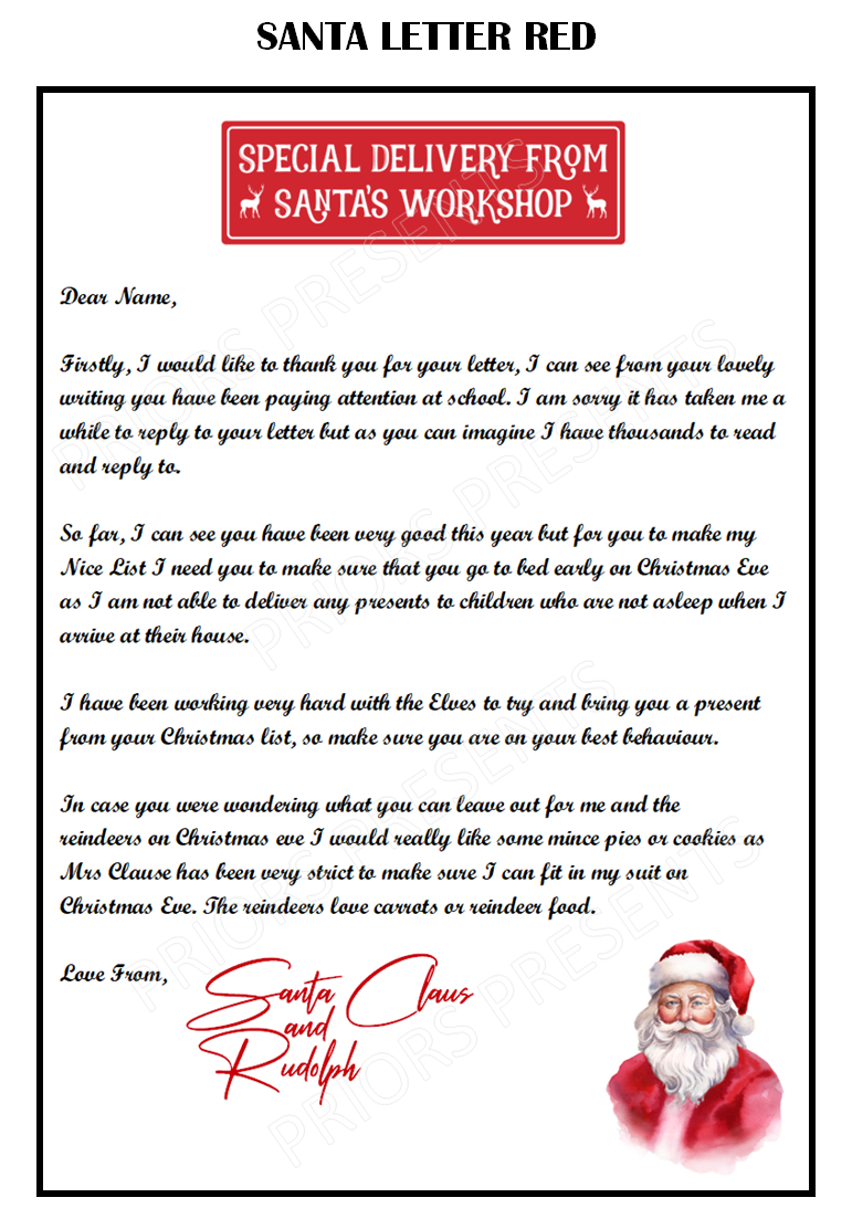 Santa Letters White