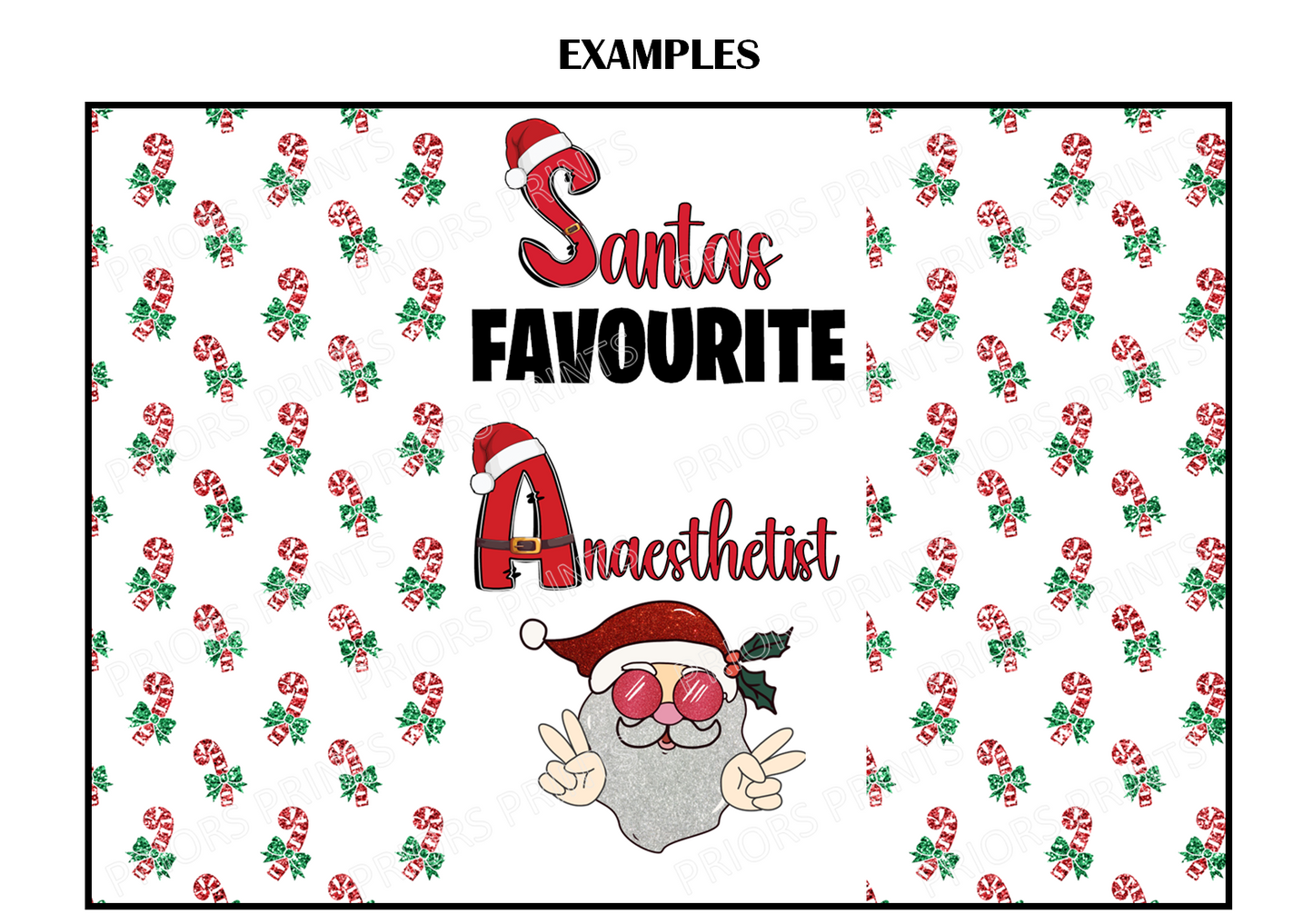 Santa's Favourite Christmas Chocolate Bar Wrappers