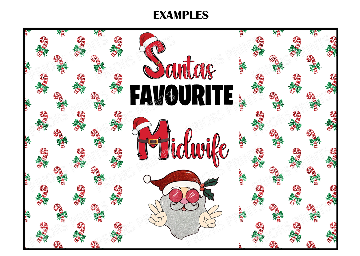 Santa's Favourite Christmas Chocolate Bar Wrappers