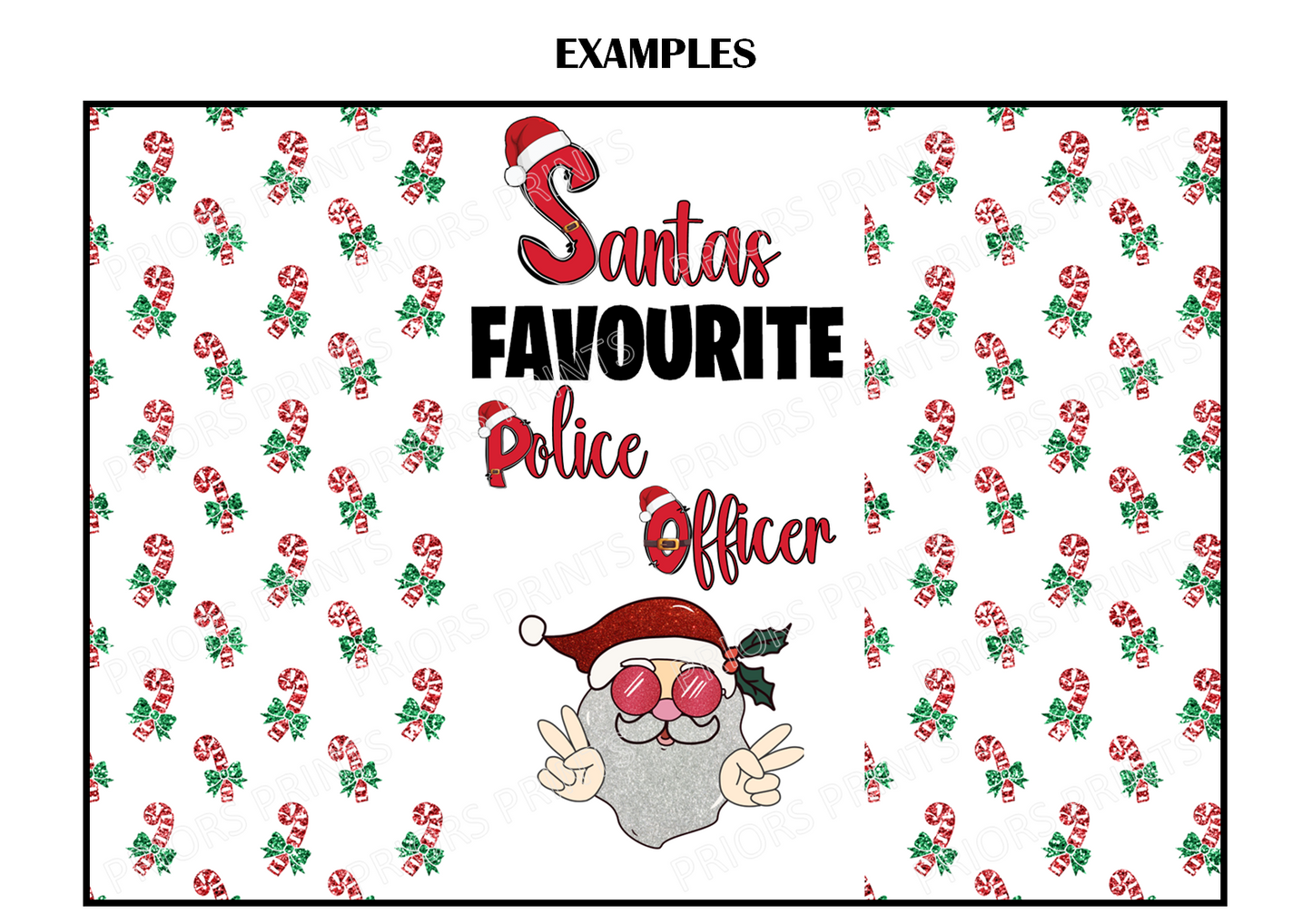 Santa's Favourite Christmas Chocolate Bar Wrappers