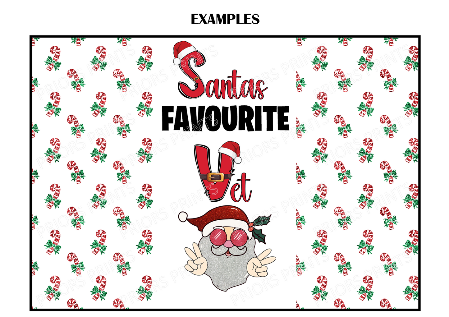 Santa's Favourite Christmas Chocolate Bar Wrappers