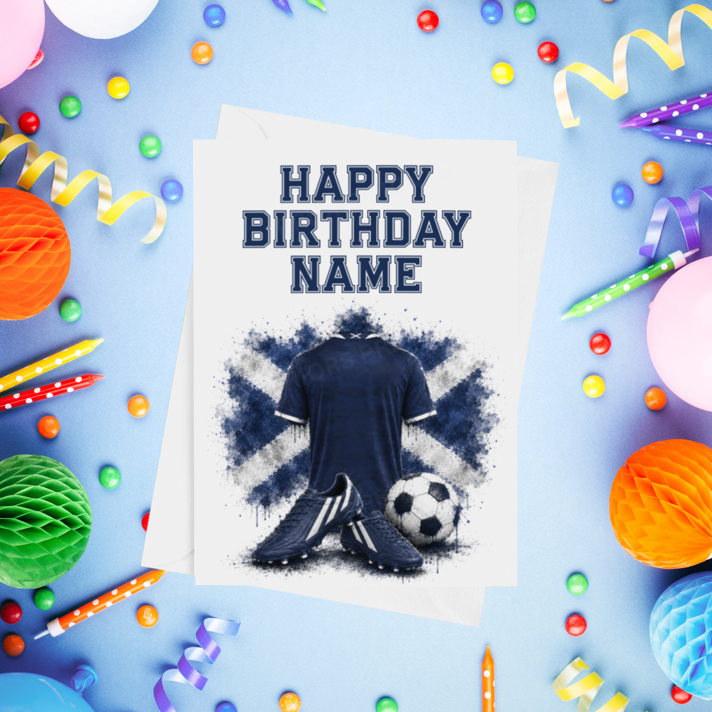Football Shirts Personalised Birthday Card (World Teams)