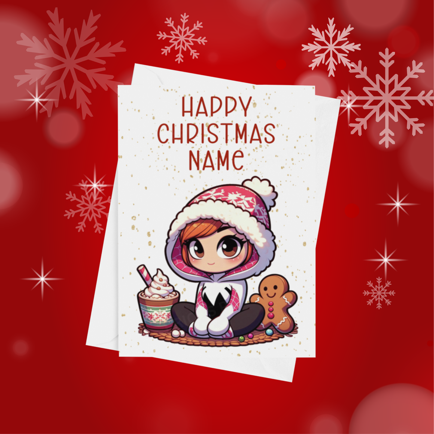 Cute Character Personalised Christmas Card