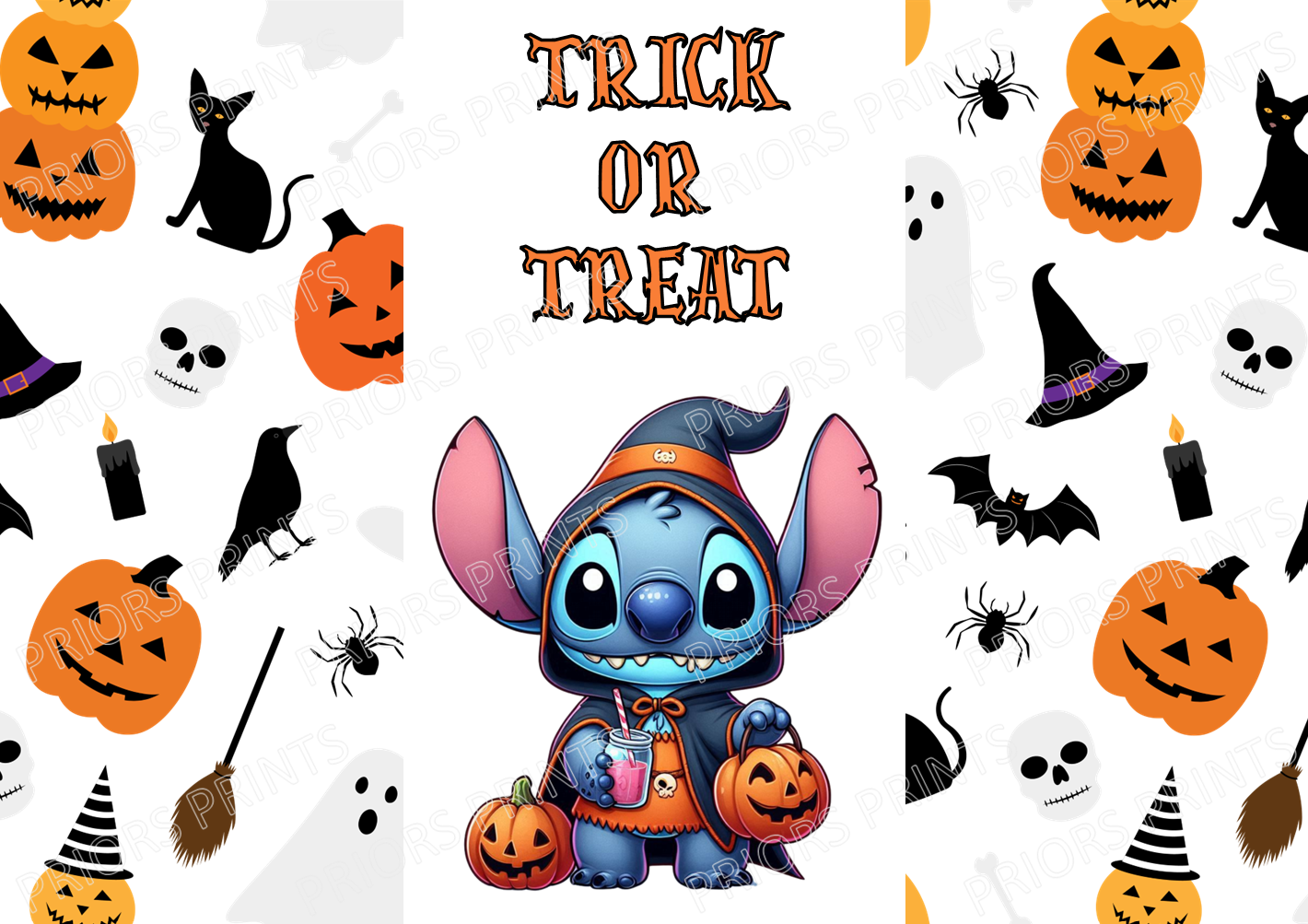 Stitch Halloween Chocolate Bar Wrappers