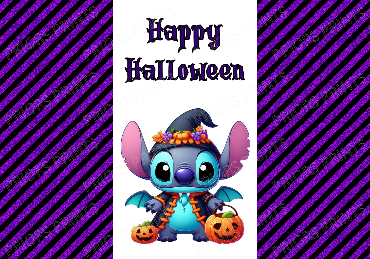 Stitch Halloween Chocolate Bar Wrappers