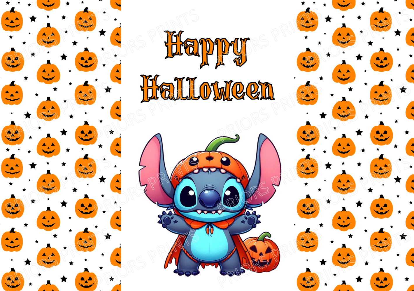 Stitch Halloween Chocolate Bar Wrappers