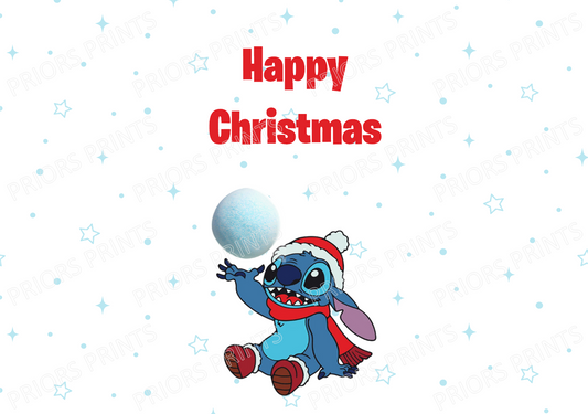 Stitch Christmas Chocolate Bar Wrapper