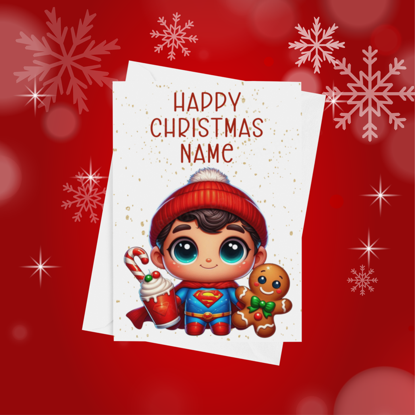 Cute Character Personalised Christmas Card