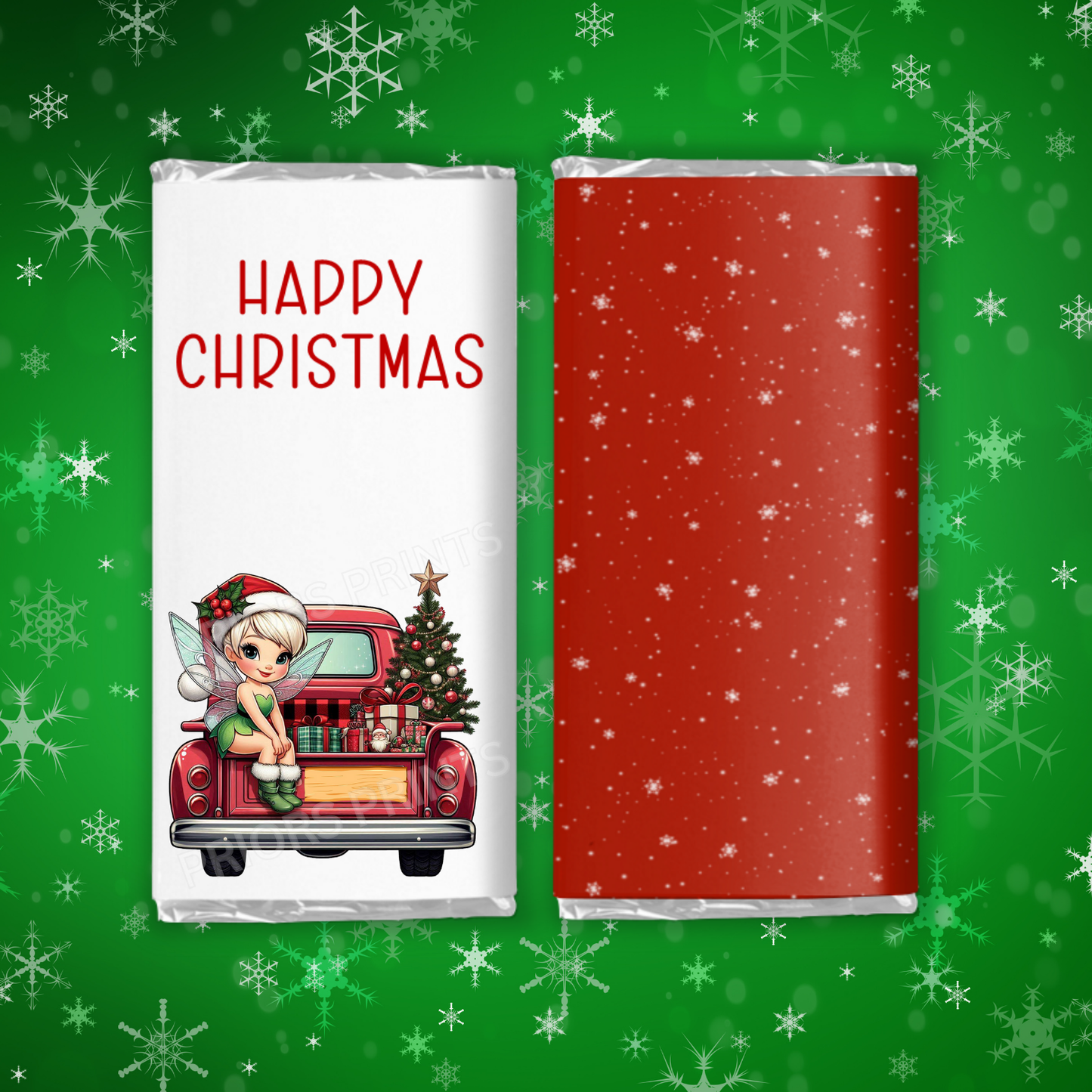 Characters in Truck Christmas Chocolate Bar Wrapper