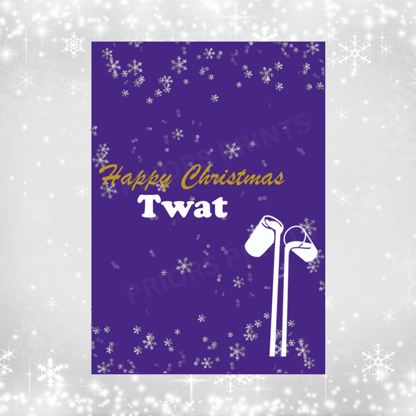 Cadburys Dairy Milk Christmas Chocolate Bar Wrapper with Swear Words