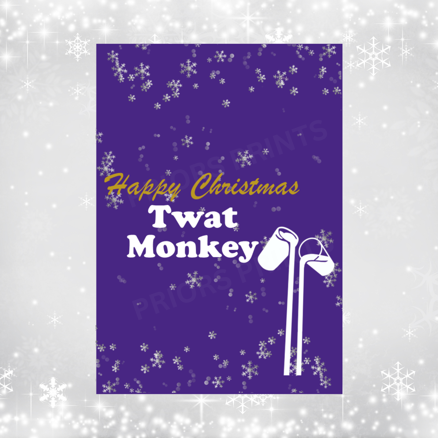 Cadburys Dairy Milk Christmas Chocolate Bar Wrapper with Swear Words