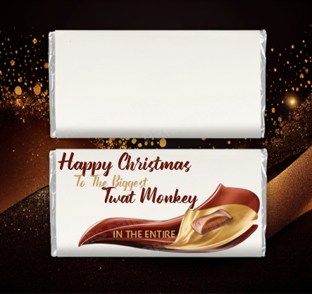 Galaxy Christmas Chocolate Bar Wrapper with Swear Words